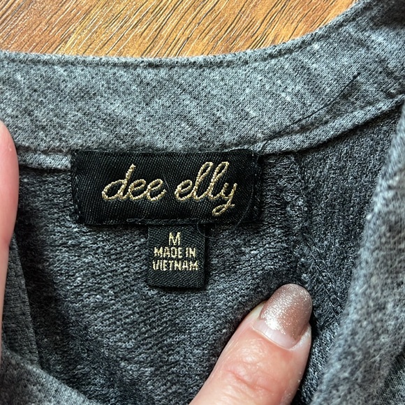 BNWOT Dee Elly gray short sleeve cold shoulder dress - Picture 10 of 12